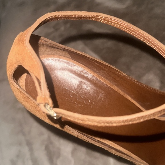 Elegant Brown Authentic Gucci Horsebit sandals with Ankle Strap - Picture 8 of 12